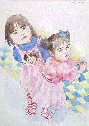 Print of Figurative Children Paintings by Yumi Kudo