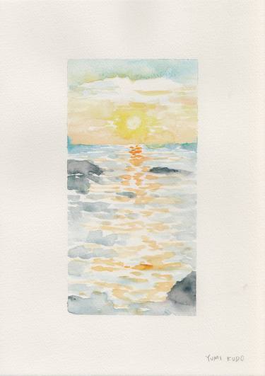 Print of Impressionism Seascape Paintings by Yumi Kudo