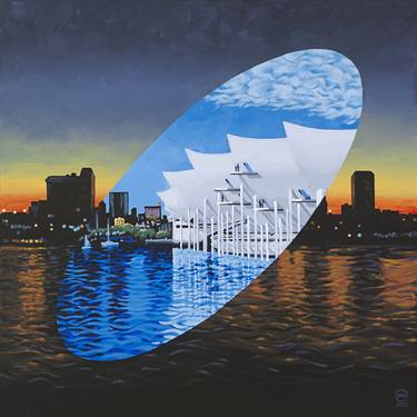 Original Pop Art Architecture Paintings by Mark Mitchell