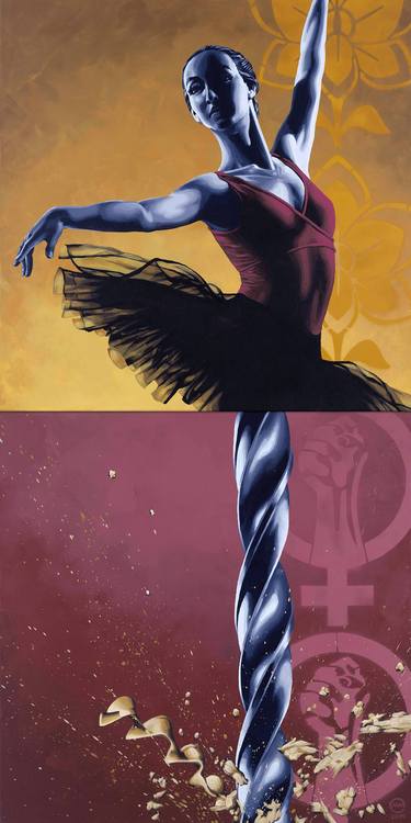 Power and Grace [Original Diptych on 2 Canvases] image