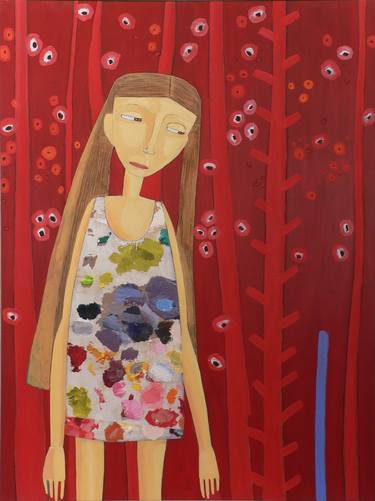 Print of Figurative Women Paintings by Francisca Valdes
