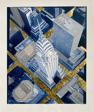 Print of Art Deco Architecture Printmaking by KATHY KISSIK