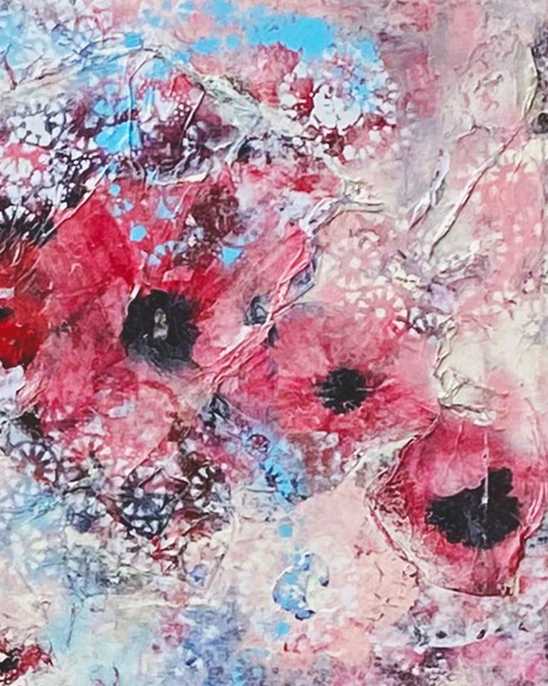 Original Expressionism Floral Painting by Kathy Kissik