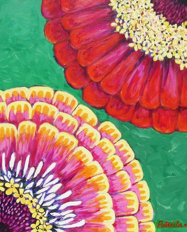 Original Folk Botanic Paintings by Patricia Ezzell