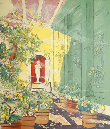 Original Garden Painting by Ulrich Hartig