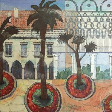 Original Impressionism Garden Painting by Ulrich Hartig