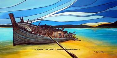 Original Conceptual Boat Paintings by Alain FAURE