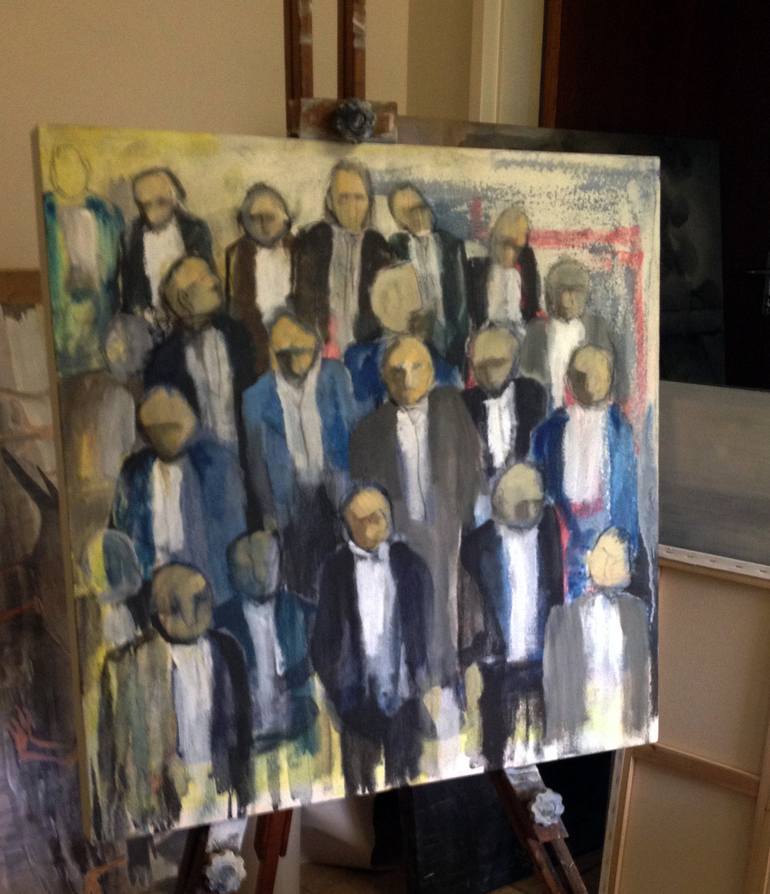 Original Men Painting by Marika Bell