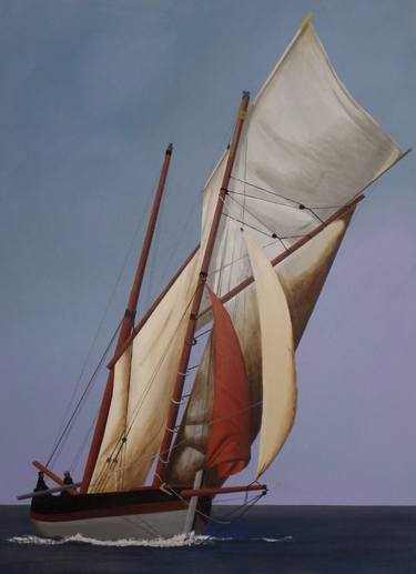 Original Sailboat Paintings by Michel Godard