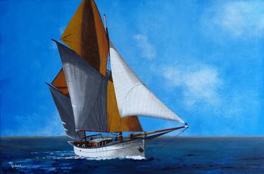 Original Boat Paintings by Michel Godard