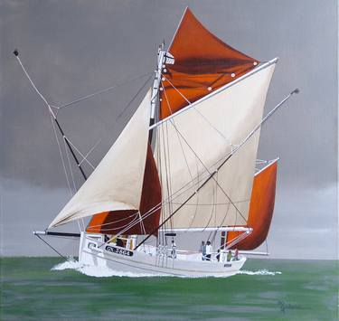 Original Figurative Boat Paintings by Michel Godard