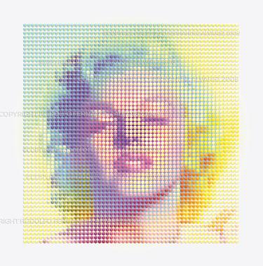 Marilyn 01 Cube/In honor of Andy Warhol's thumb