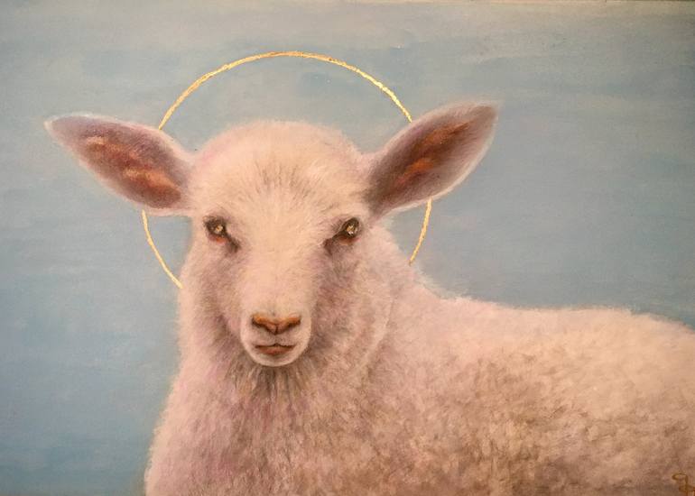 Lamb of God Painting by Ginger Gilmour Saatchi Art