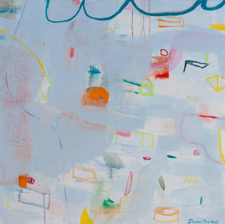 Original Abstract Expressionism Abstract Paintings by Af Duealberi