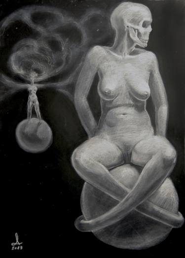 Original Figurative Nude Drawings by Andrzej Lenard
