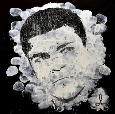 Muhammad Ali - painted with boxing gloves thumb