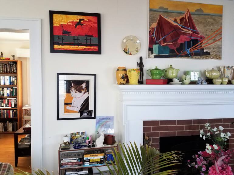 Original Conceptual Nature Painting by Lesley Giles