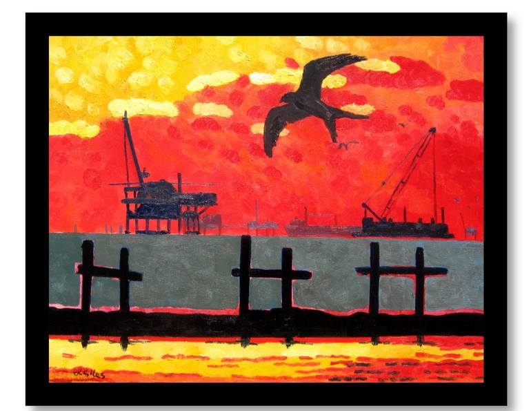 Original Conceptual Nature Painting by Lesley Giles