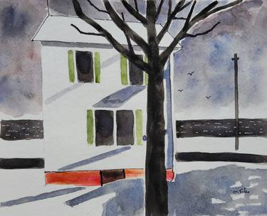 Original Architecture Paintings by Lesley Giles
