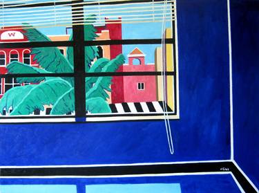 Original Art Deco Cities Paintings by Lesley Giles