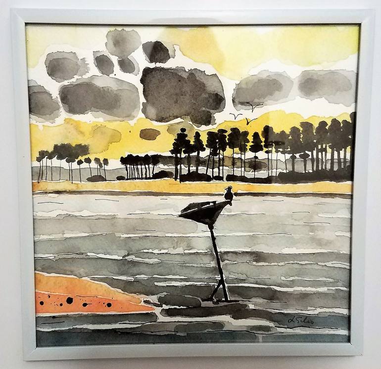 Original Abstract Landscape Painting by Lesley Giles