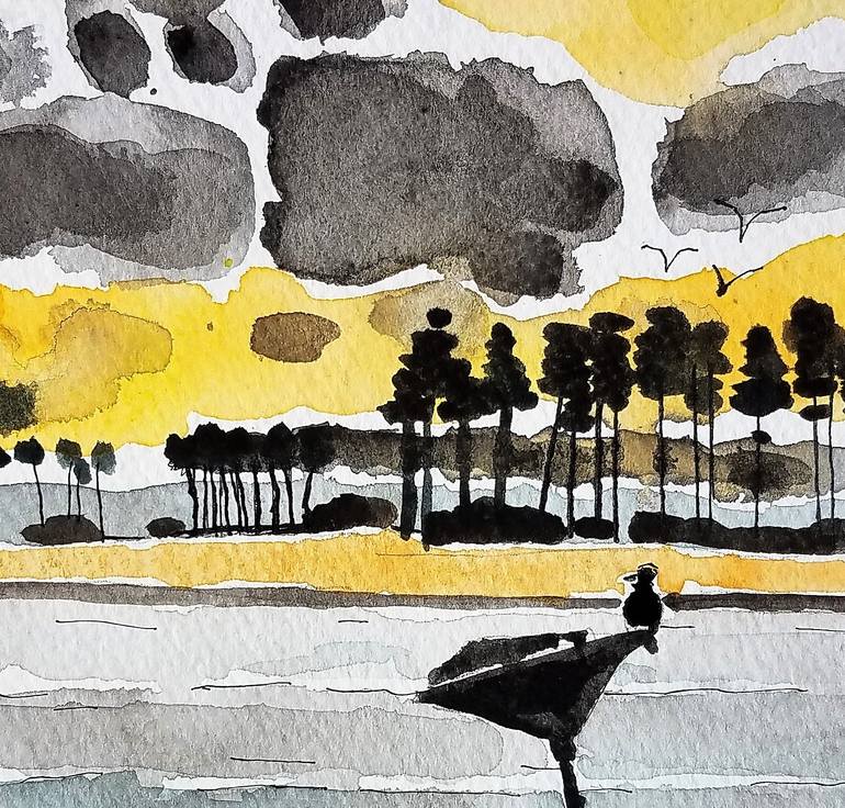 Original Abstract Landscape Painting by Lesley Giles