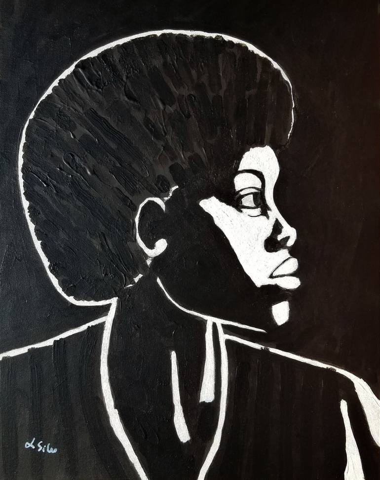 Joan Armatrading Painting by Lesley Giles | Saatchi Art