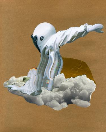 Original Dada Outer Space Collage by Maximo Tuja
