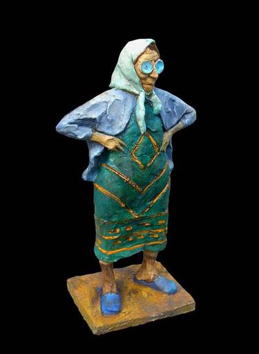 Original Expressionism Women Sculpture by Hanna Kyselova