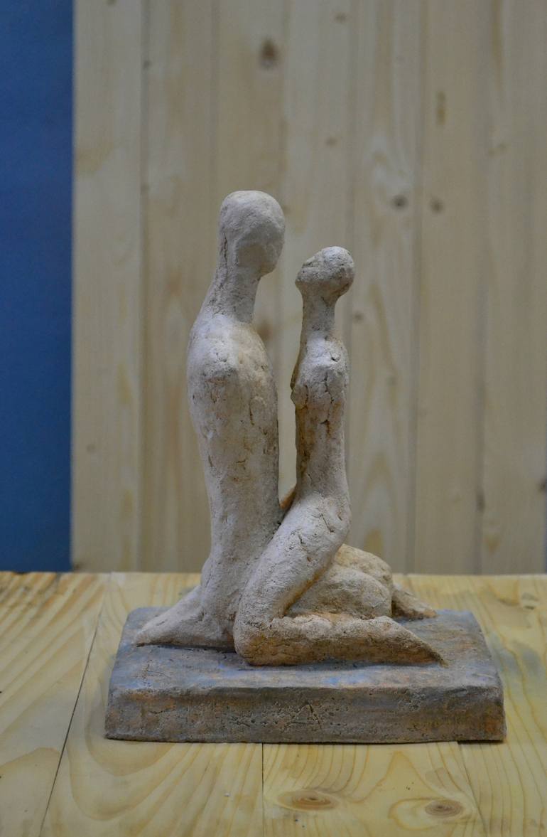 Original Figurative Erotic Sculpture by Hanna Kyselova