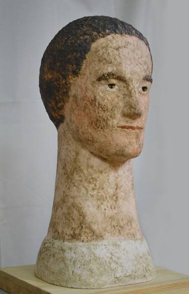 Original Figurative Portrait Sculpture by Hanna Kyselova
