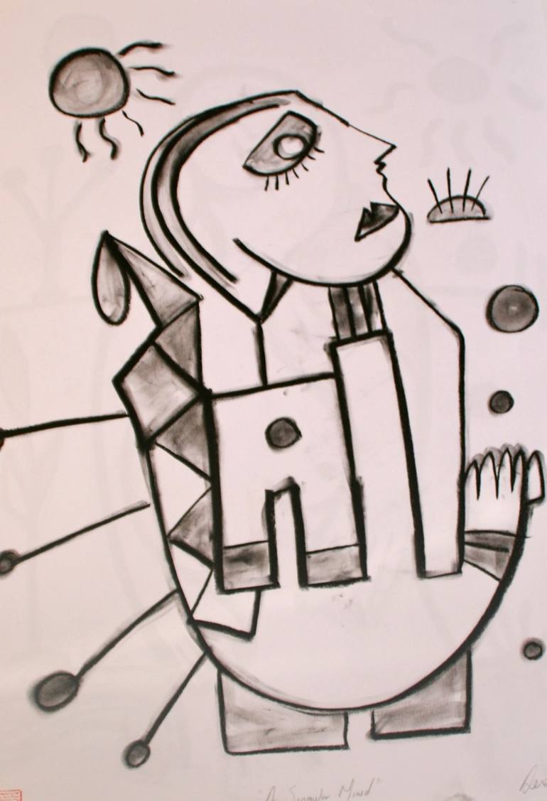 Original Conceptual Abstract Drawings by Derek Erskine