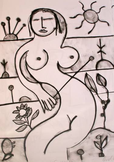 Original Expressionism Abstract Drawings by Derek Erskine