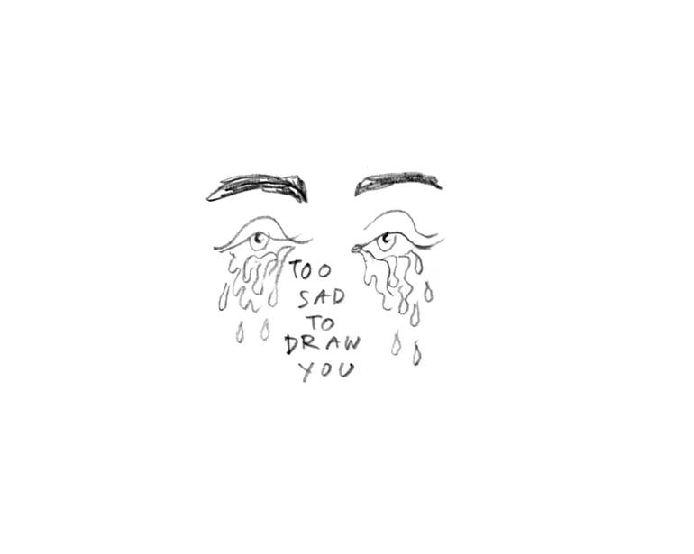 too sad Drawing by Eliane Gerrits