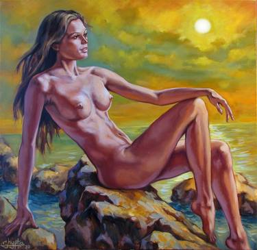 Print of Figurative Seascape Paintings by Kostiantyn Shyptia