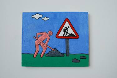Original Abstract Humor Paintings by Alexander Small