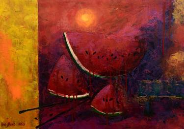 Original Abstract Expressionism Still Life Paintings by Ira Batt
