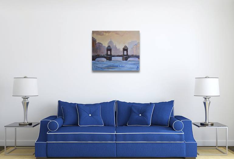Original Impressionism Cities Painting by Hanna Davydchenko