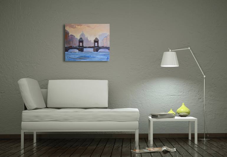 Original Impressionism Cities Painting by Hanna Davydchenko