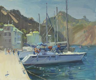Print of Yacht Paintings by Hanna Davydchenko