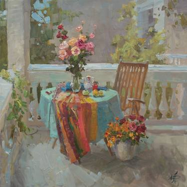 Original Impressionism Still Life Paintings by Hanna Davydchenko