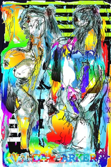 Print of Abstract Body Digital by Vanda Parker