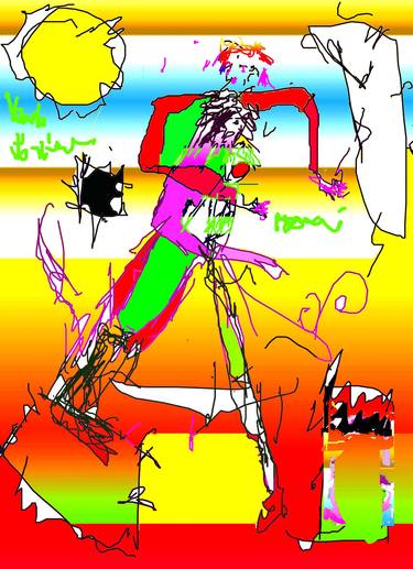 Original Abstract Expressionism Body Digital by Vanda Parker