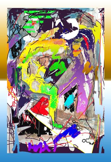 Original Abstract Expressionism Love Digital by Vanda Parker