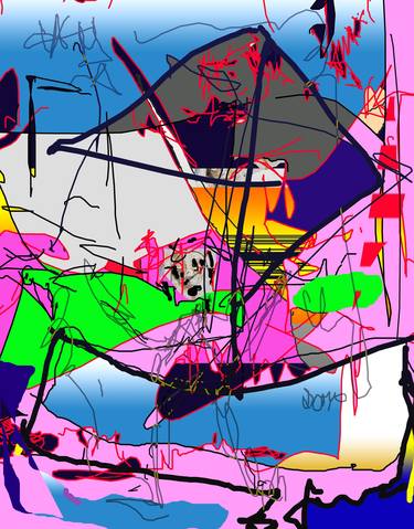 Original Abstract Expressionism Abstract Digital by Vanda Parker