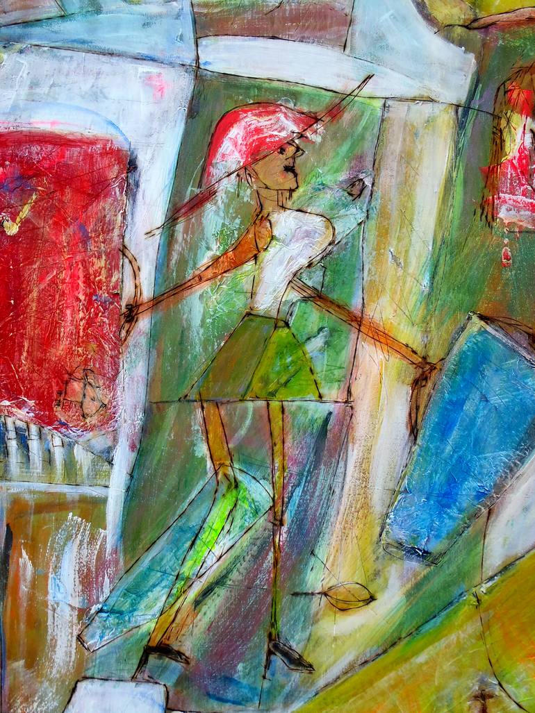 Original Abstract Fantasy Painting by Vanda Parker