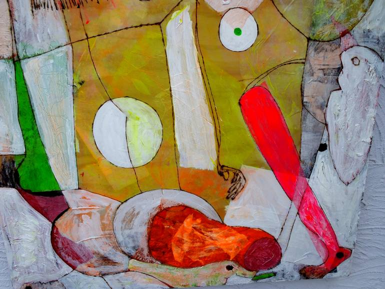 Original Expressionism People Painting by Vanda Parker