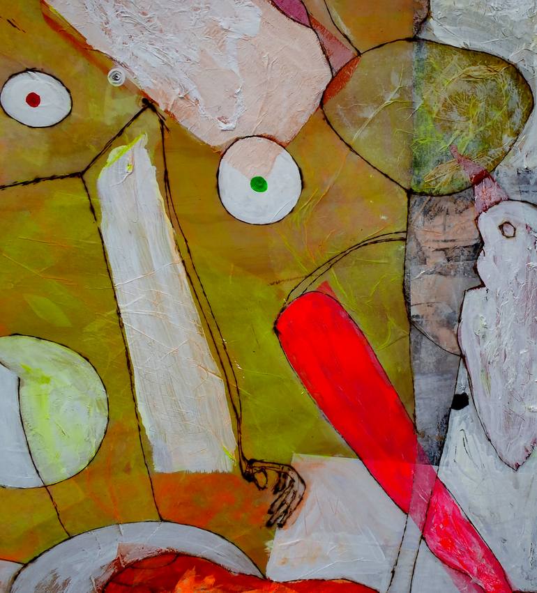 Original Expressionism People Painting by Vanda Parker