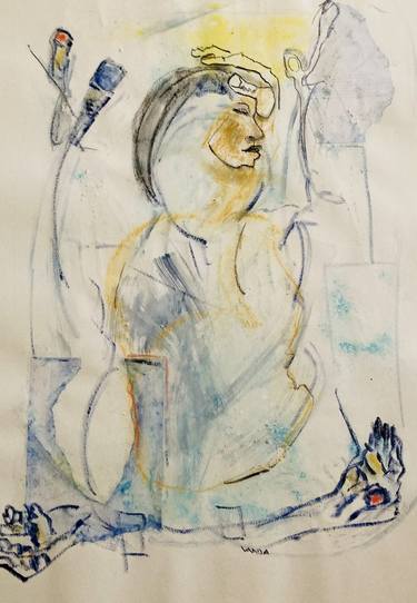 Original Expressionism Body Drawings by Vanda Parker