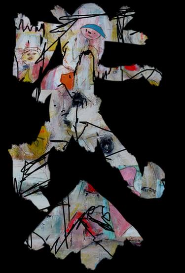 Print of Abstract Expressionism Humor Mixed Media by Vanda Parker